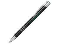Ручка металлическая шариковая «Moneta» с цветной кнопкой, черный, алюминий