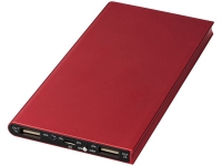 Портативное зарядное устройство «Plate», 8000 mAh, красный, алюминий
