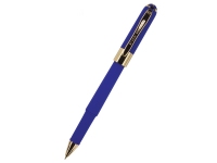Ручка пластиковая шариковая «Monaco», сине-фиолетовый/золотистый, пластик с покрытием silk-touch/металл