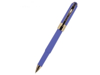 Ручка пластиковая шариковая «Monaco», лиловый/золотистый, пластик с покрытием silk-touch/металл