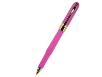 Ручка пластиковая шариковая «Monaco», ярко-розовый/золотистый, пластик с покрытием silk-touch/металл