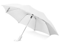 Зонт складной «Tulsa», белый, купол- полиэстер, каркас-сталь, спицы- сталь, ручка-пластик