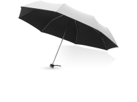 Зонт складной «Линц», серебристый, полиэстер/металл/искусственная кожа