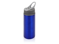 Бутылка для воды «Rino», синий/серый, алюминий, пластик