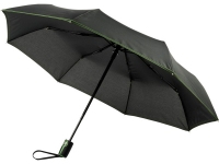 Зонт складной «Stark- mini», черный/лайм, эпонж полиэстер