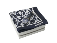 Подарочный набор: часы наручные женские, шелковый платок, Cacharel, часы наручные- цинковый сплав, кожа, платок- 100% шелк