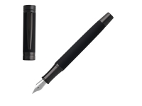 Ручка перьевая Zoom Soft Black, Cerruti 1881, латунь, резина, лак