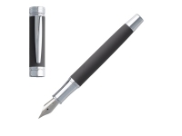 Ручка перьевая Zoom Soft Taupe, Cerruti 1881, латунь, резина, лак, хромирование