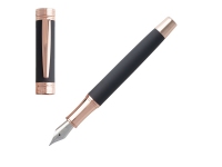 Ручка перьевая Zoom Soft Navy, Cerruti 1881, латунь, резина, лак, позолота