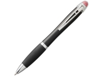 Ручка пластиковая шариковая «Nash», черный/серебристый/красный, АБС пластик