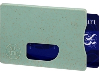 Чехол для карточек RFID «Straw», мятный, пшеничная солома/пп-пластик