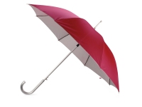 Зонт-трость «Майорка», красный/серебристый, нейлон/металл