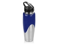Бутылка спортивная «Олимпик», синий/серебристый, нерж.сталь/пластик