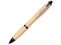 Ручка шариковая «Nash» из бамбука, натуральный/черный, бамбук/АБС-пластик