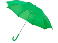 Зонт-трость «Nina» детский, зеленый, купол- полиэстер, каркас-сталь, спицы- стекловолокно, ручка-пластик