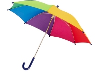 Зонт-трость «Nina» детский, радуга, купол- полиэстер, каркас-сталь, спицы- стекловолокно, ручка-пластик