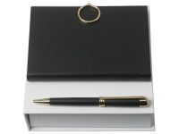 Подарочный набор Boucle Noir: ручка шариковая, блокнот А6, Nina Ricci, ручка- латунь/лак, блокнот- бумага