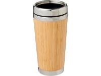 Термостакан «Bambus» с бамбуковой отделкой, коричневый, нержавеющая сталь/бамбук