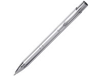 Ручка металлическая шариковая «Moneta» с анодированным покрытием, хром, корпус- алюминий, детали- АБС пластик, клип- сталь