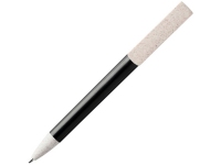 Ручка-подставка шариковая «Medan» из пшеничной соломы, черный, пшеничная солома/АБС пластик
