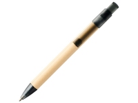 Ручка картонная шариковая «Safi», натуральный/черный, бумага/АБС пластик