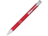 Ручка металлическая шариковая «Moneta» с анодированным покрытием, красный, корпус- алюминий, детали- АБС пластик, клип- сталь