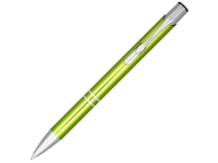 Ручка металлическая шариковая «Moneta» с анодированным покрытием, лайм, корпус- алюминий, детали- АБС пластик, клип- сталь