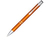 Ручка металлическая шариковая «Moneta» с анодированным покрытием, оранжевый, корпус- алюминий, детали- АБС пластик, клип- сталь