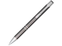 Ручка металлическая шариковая «Moneta» с анодированным покрытием, серый, корпус- алюминий, детали- АБС пластик, клип- сталь