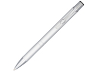 Ручка металлическая шариковая «Moneta» с анодированным покрытием, серебристый, корпус- алюминий, детали- АБС пластик, клип- сталь