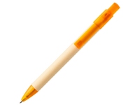 Ручка картонная шариковая «Safi», натуральный/оранжевый, бумага/АБС пластик