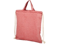 Сумка-рюкзак «Pheebs» из переработанного хлопка, 150 г/м?, красный, переработанный хлопок