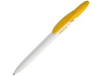 Ручка пластиковая шариковая «Rico White», белый/желтый, пластик