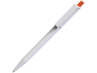 Ручка пластиковая шариковая «Xelo White», белый/оранжевый, пластик