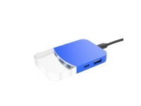 USB хаб «Mini iLO Hub», синий, АБС пластик