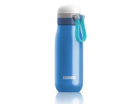 Бутылка вакуумная Zoku, синий, нержавеющая сталь, полипропилен, термопластичный полиуретан