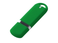 USB 2.0- флешка на 32 Гб, soft-touch, зеленый