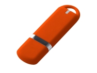 USB 2.0- флешка на 32 Гб, soft-touch, оранжевый