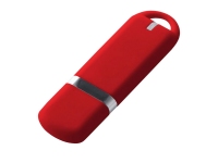 USB 2.0- флешка на 32 Гб, soft-touch, красный