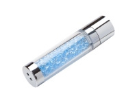 USB 2.0- флешка на 32 Гб с кристаллами, синий/серебристый