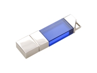 USB 2.0- флешка на 32 Гб кристалл мини, синий