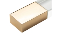USB 2.0- флешка на 32 Гб кристалл классика, золотистый