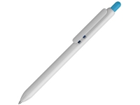 Ручка пластиковая шариковая «Lio White», белый/голубой, пластик