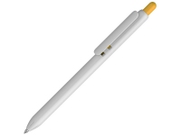 Ручка пластиковая шариковая «Lio White», белый/желтый, пластик