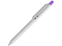 Ручка пластиковая шариковая «Lio White», белый/фиолетовый, пластик
