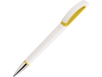 Ручка пластиковая шариковая «Tek», белый/желтый, пластик