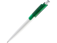 Ручка пластиковая шариковая «Vini White Bis», белый/зеленый, пластик