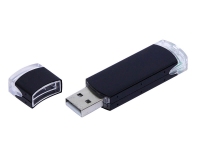 USB 3.0- флешка промо на 64 Гб прямоугольной классической формы, черный