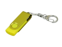 USB 3.0- флешка промо на 32 Гб с поворотным механизмом и однотонным металлическим клипом, желтый