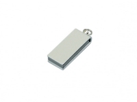 USB 2.0- флешка мини на 8 Гб с мини чипом в цветном корпусе, серебристый